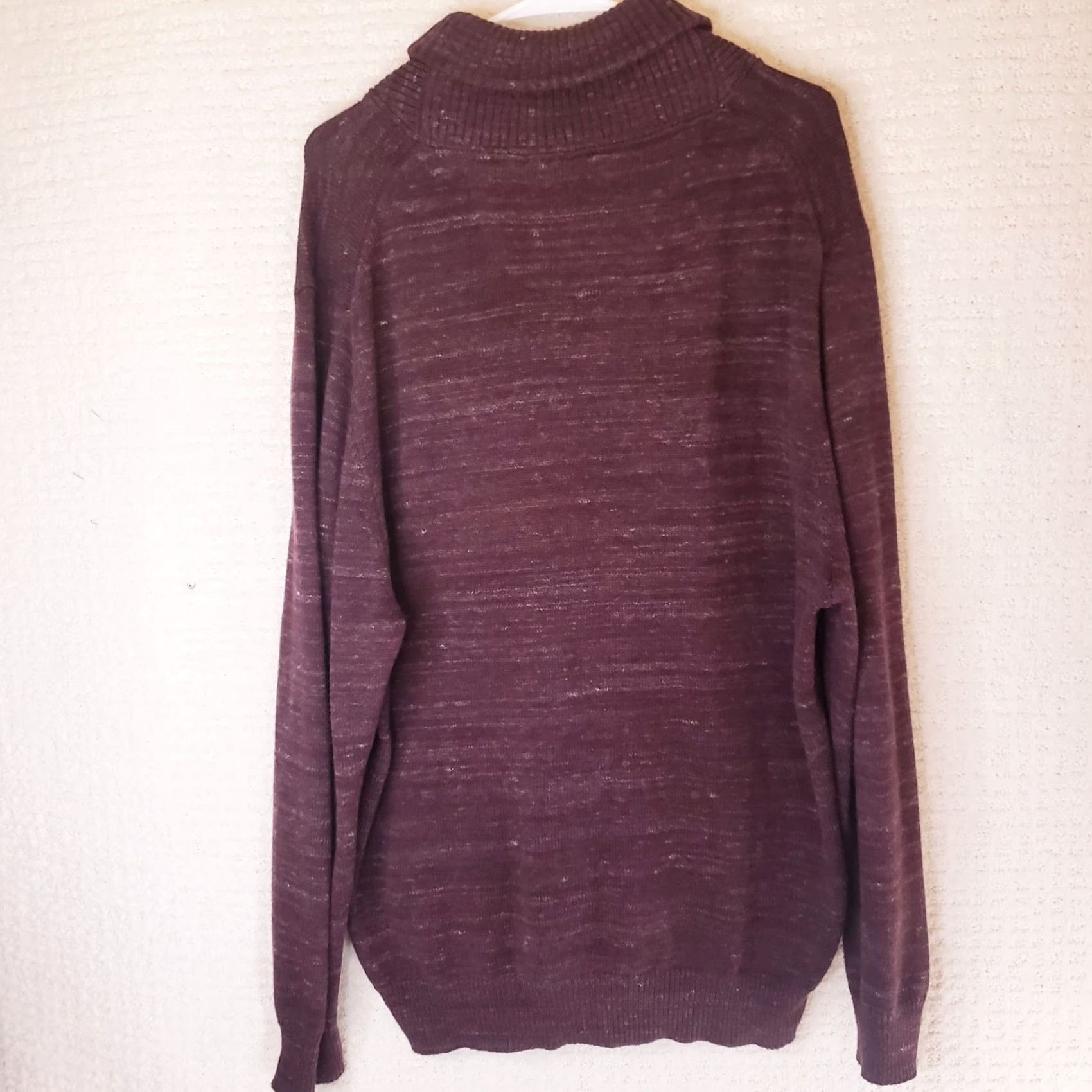 Weatherproof Weatherproof Sweater Pullover Men XL Cowlneck Heather Maroon Button Knit Cotton Casual Winter Fall Spring Summer Hiking Walking Mens Size US XL / EU 56 / 4 - 6 Thumbnail