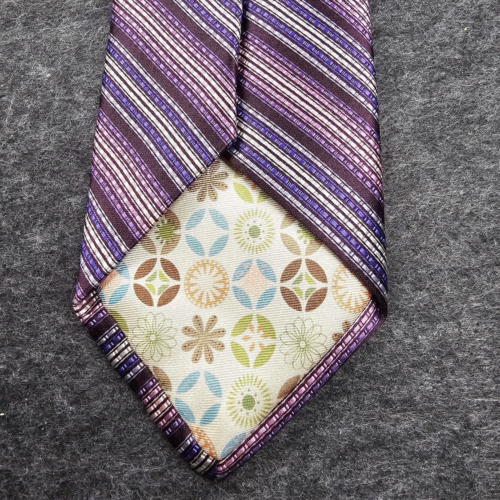 Ted Baker Ted Baker Tie 100% Italian Silk Repp Purple Designer USA 59" Size ONE SIZE - 12 Thumbnail