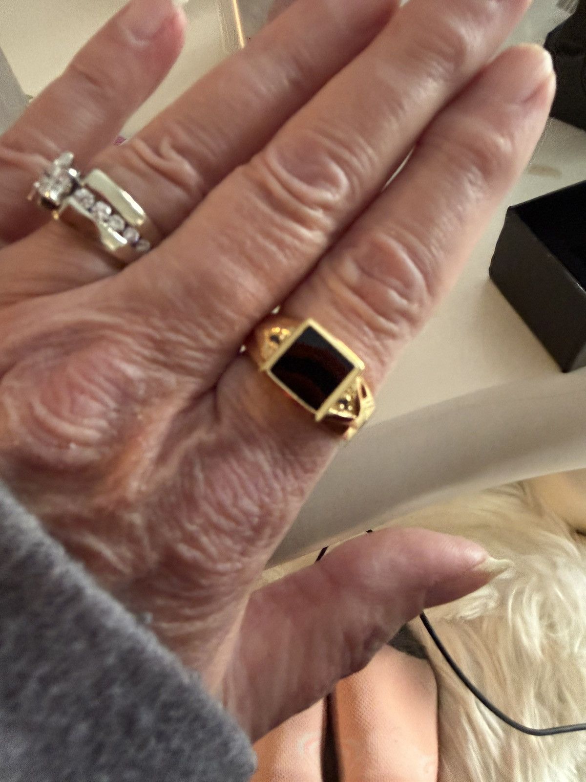 Other 14kt gold over sterling silver black onyx ring size 9 Size ONE SIZE - 3 Thumbnail