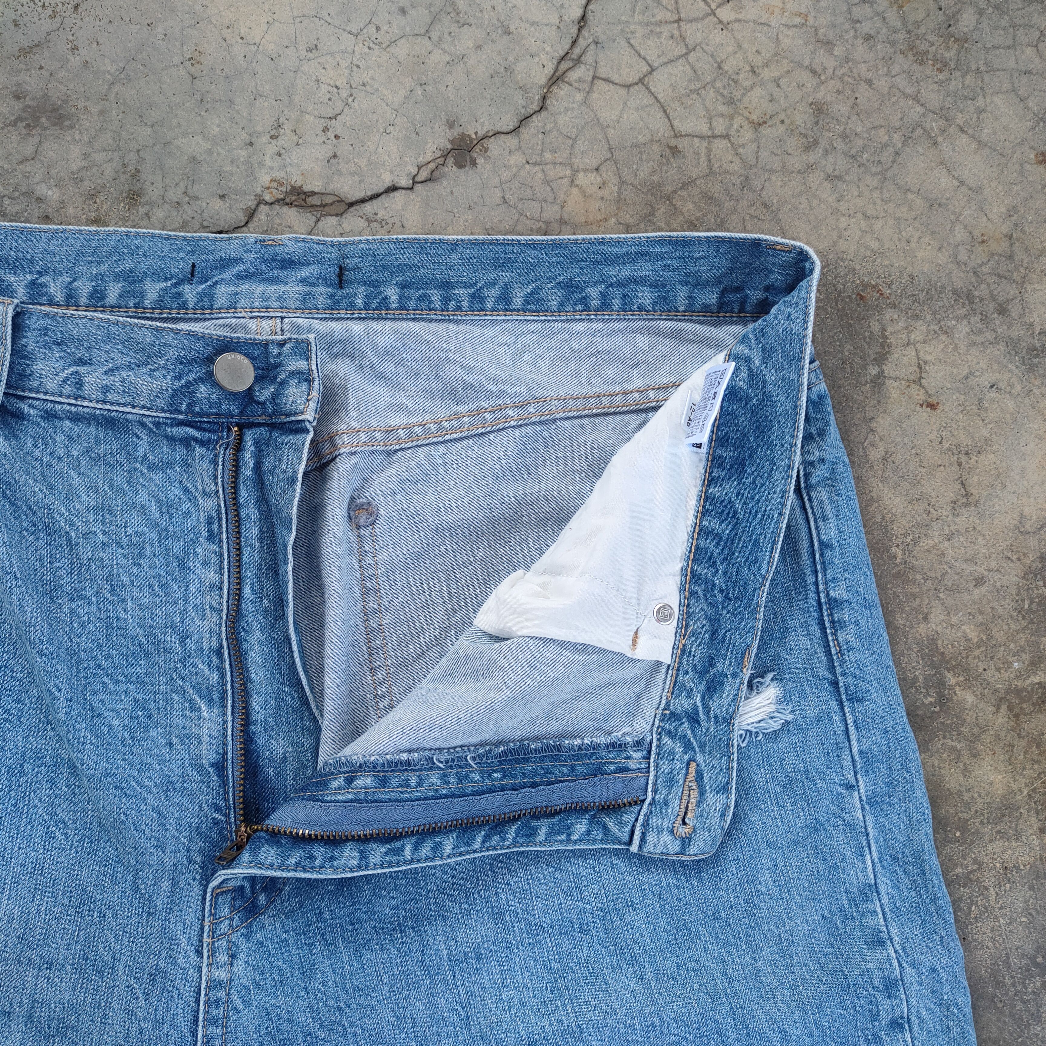 Japanese Brand × Jean × StraightFaded W38 VINTAGE JAPANESE FADED DISTRESSED DENIM JEAN PANTS Size US 38 / EU 54 - 7 Thumbnail