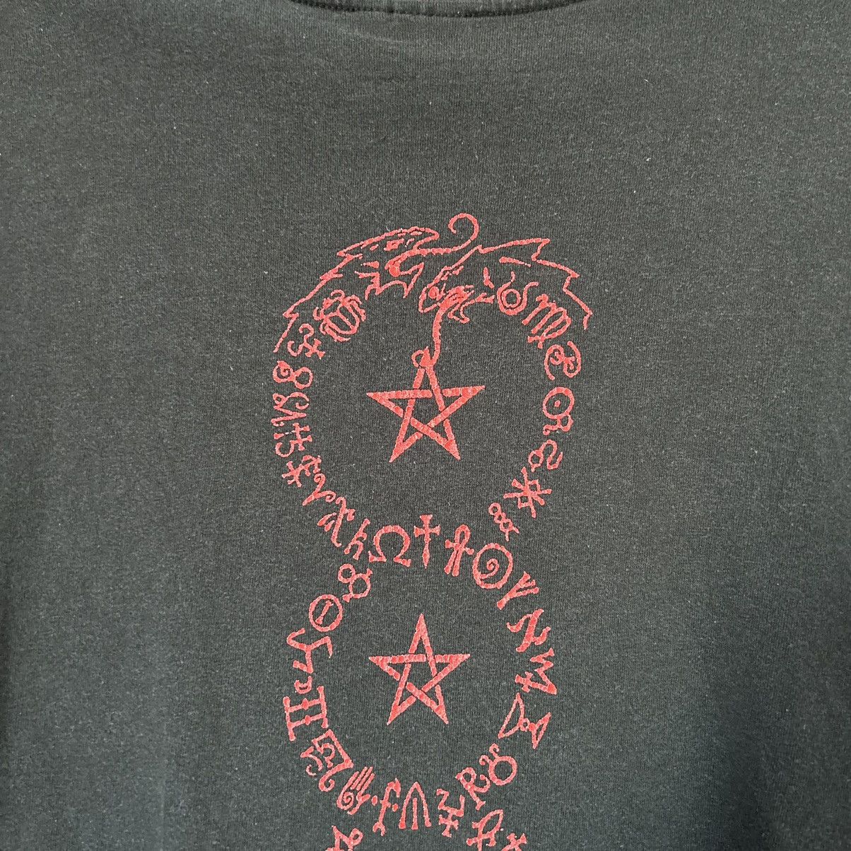 Band Tees Vintage Distressed Death Metal Pentagram Skull Thrashed Tee Size US L / EU 52-54 / 3 - 8 Thumbnail