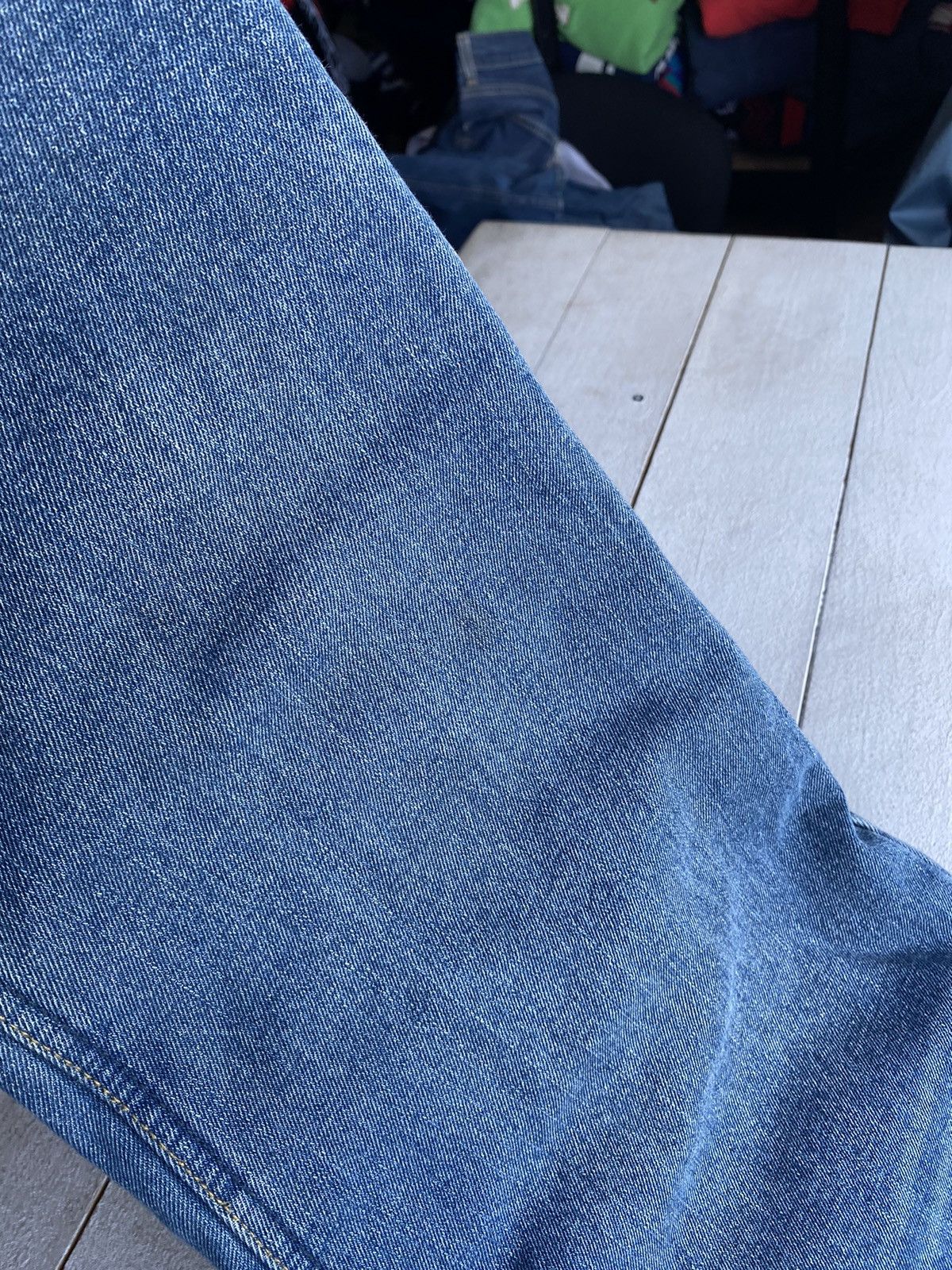 Other 🔥Spirit Motors Racing Cars Bikers Vntg Blue Denim Jeans Size US 32 / EU 48 - 20 Thumbnail