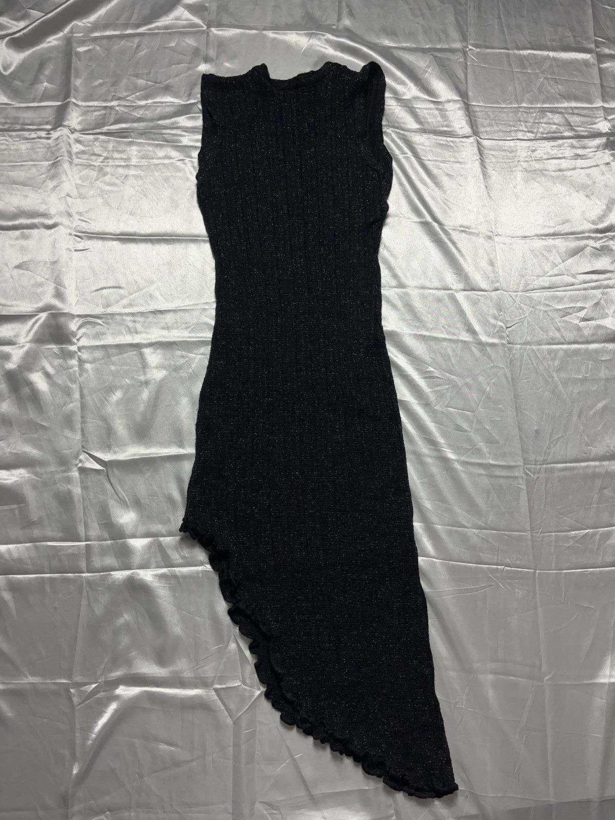 Vintage Glamour skinny asymmetric midi maxi vintage dress Size XS / US 0-2 / IT 36-38 - 3 Thumbnail