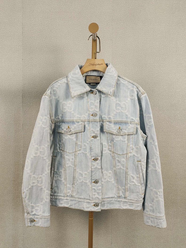 Gucci Gucci Monogram Palm Tree Denim Jacket Size US XS / EU 42 / 0 - 1 Thumbnail