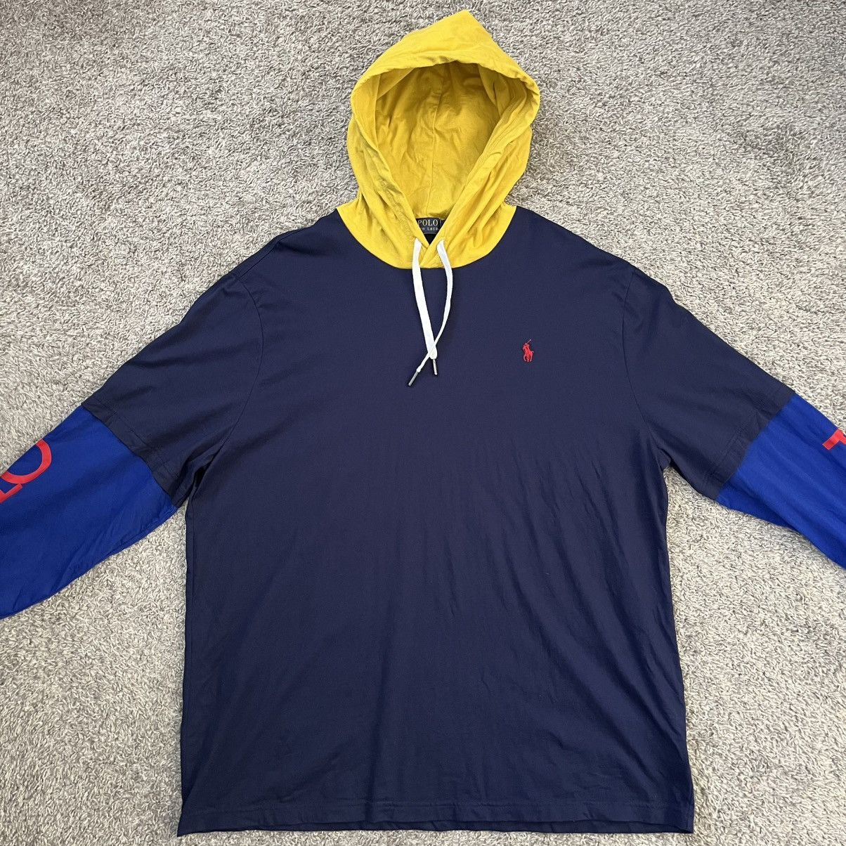 Polo Ralph Lauren 🔴Polo Ralph Lauren Longsleeves Shirt Size XL Hood Navy Size US XL / EU 56 / 4 - 11 Thumbnail