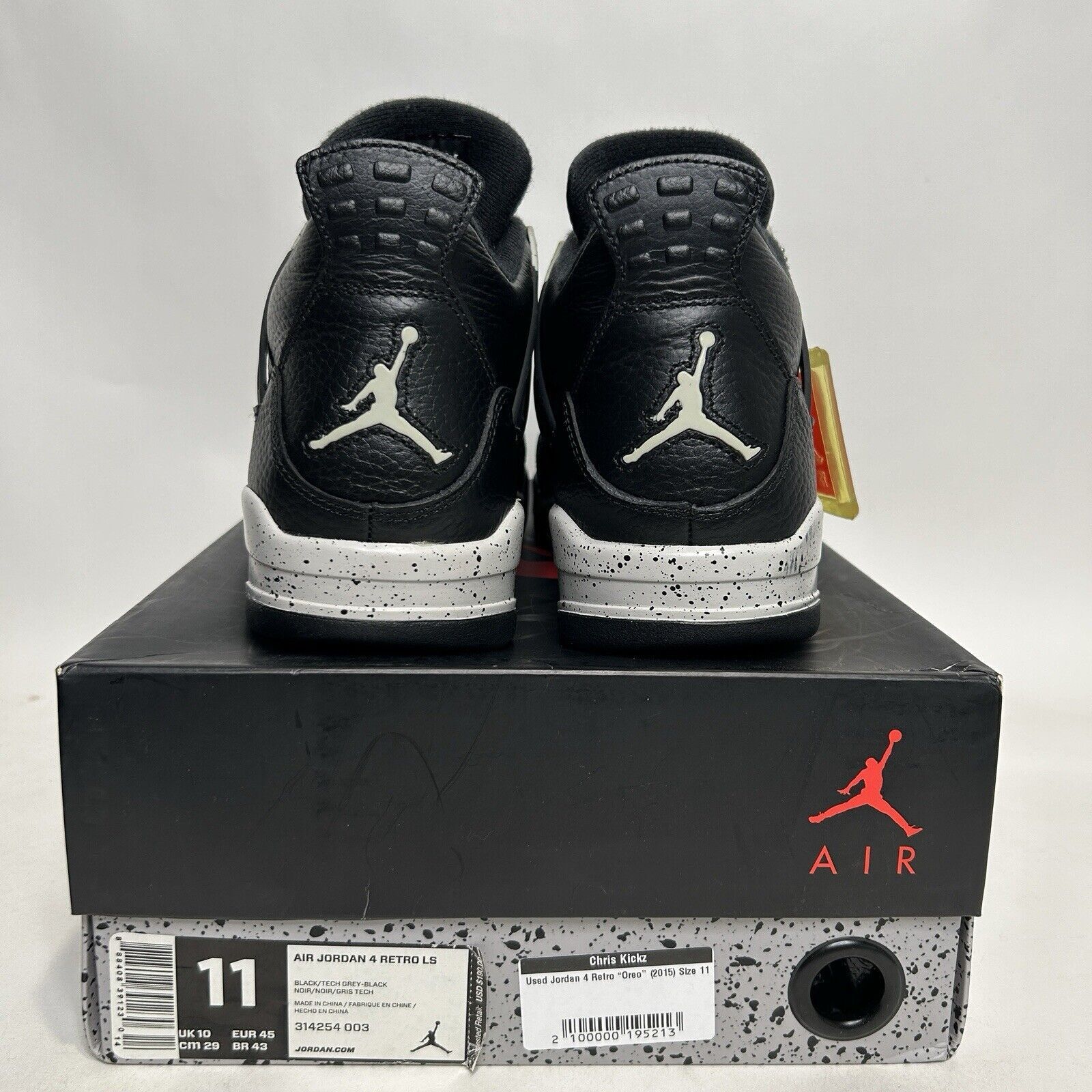 Nike Nike Air Jordan 4 Retro Men's LS “Black Oreo” 2024 Size US 11 / EU 44 - 5 Thumbnail