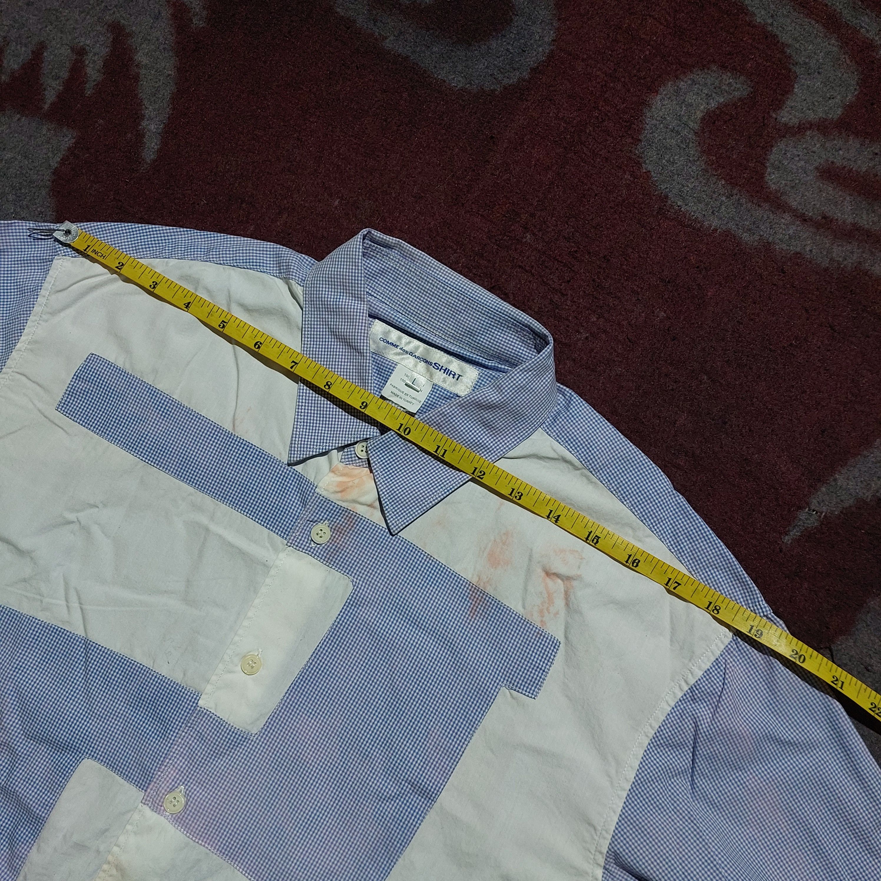 Comme des Garcons SHIRT 00's CDG SHIRT Patchwork Gingham Check Button Up Shirt Size US L / EU 52-54 / 3 - 17 Thumbnail