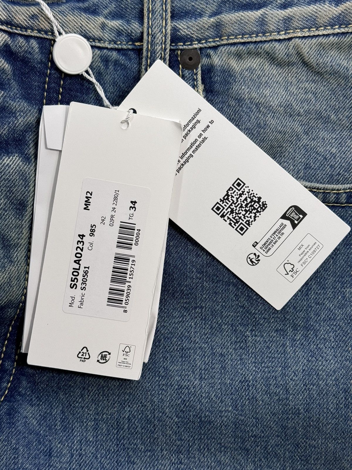 Maison Margiela PANELLED STRAIGHT LEG BAGGY JEANS Size US 34 / EU 50 - 15 Thumbnail