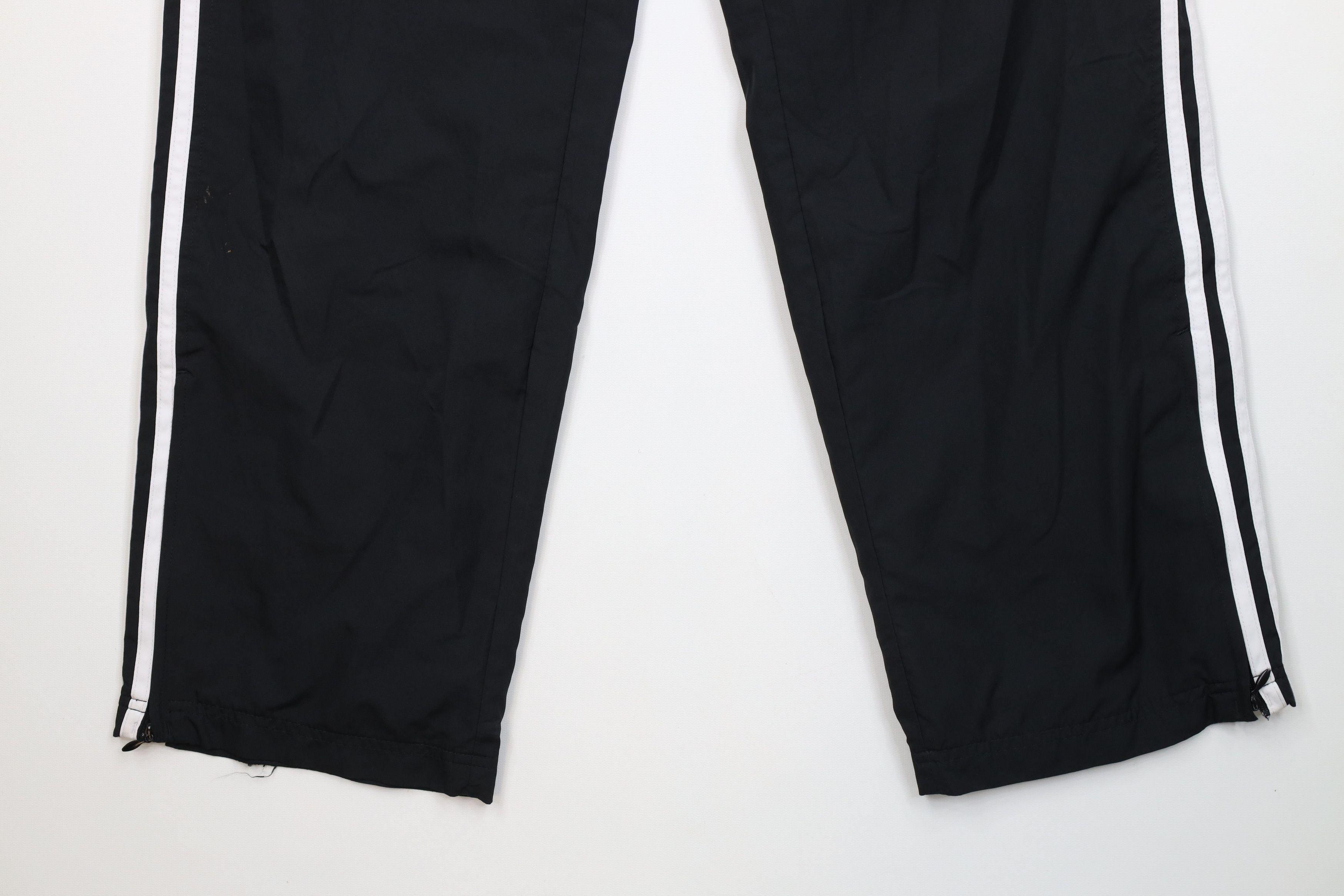 Adidas Vintage Y2K Adidas Striped Lined Windbreaker Pants Black Size 32" / US 10 / IT 46 - 4 Thumbnail