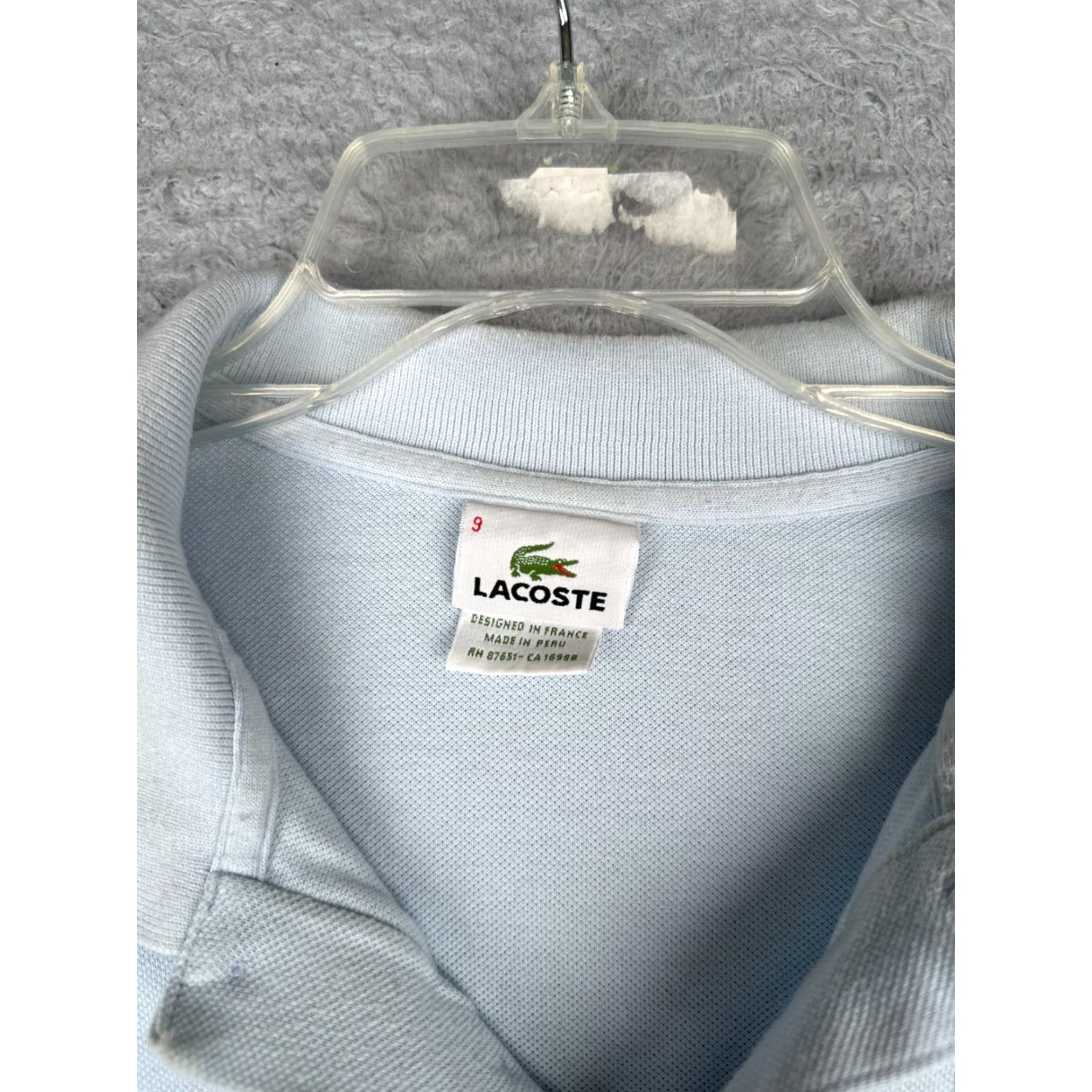 Lacoste Lacoste Polo Shirt Men 9 Blue Short Sleeve 100% Cotton Croc Logo Golf read Size US M / EU 48-50 / 2 - 7 Thumbnail