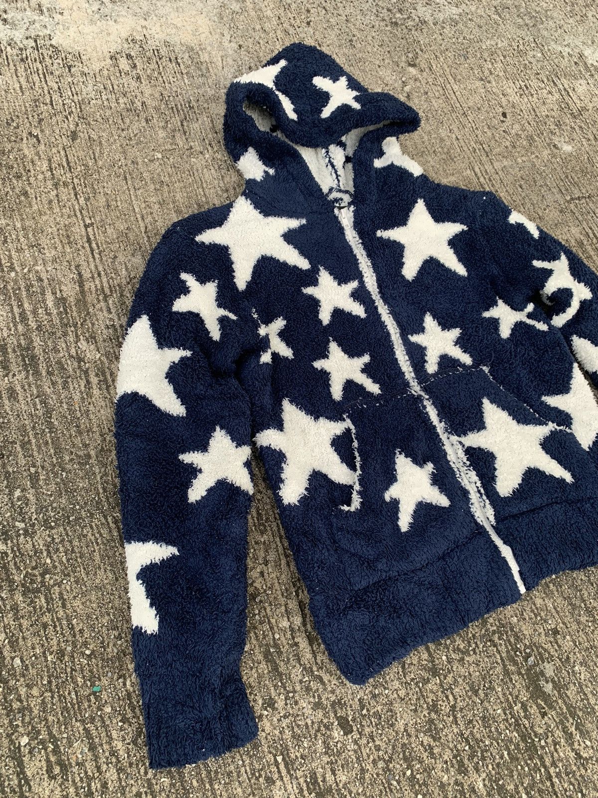 If Six Was Nine × Japanese Brand × MOUSSY Azul by moussy multistar fleece hoodie Size S / US 4 / IT 40 - 2 Thumbnail