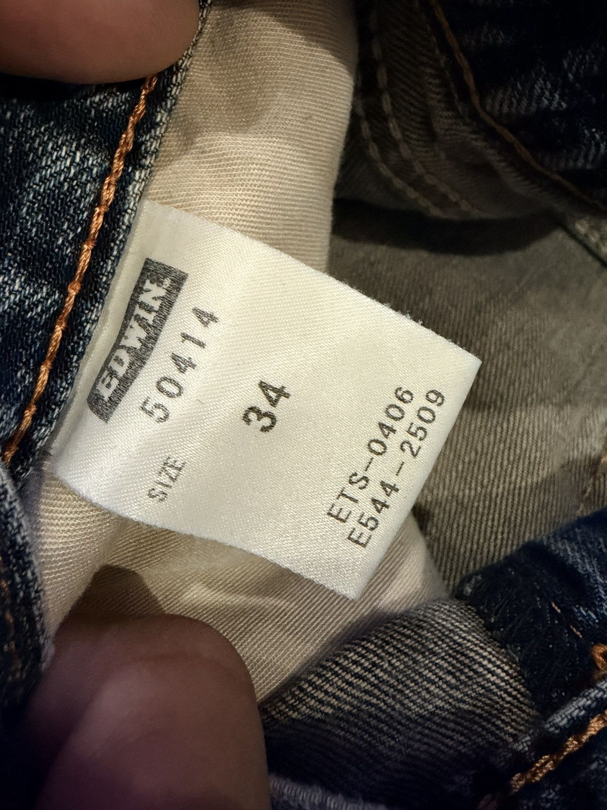 Japanese Brand Edwin 504 Distressed Straight Fit Japanese Brand Jeans Size US 36 / EU 52 - 3 Thumbnail