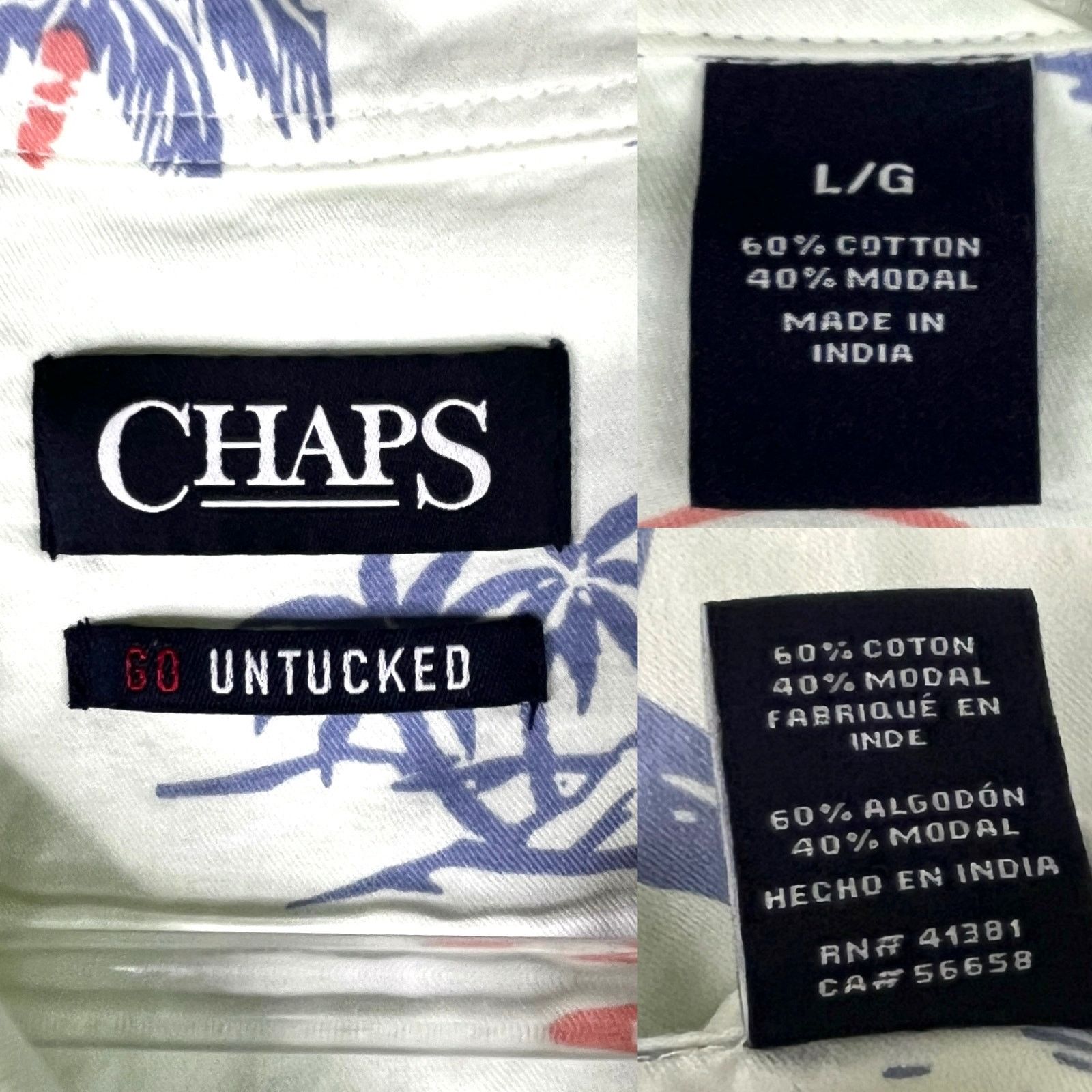 Chaps Chaps Go Untucked Hawaiian Button Down Shirt Large Size US L / EU 52-54 / 3 - 8 Thumbnail
