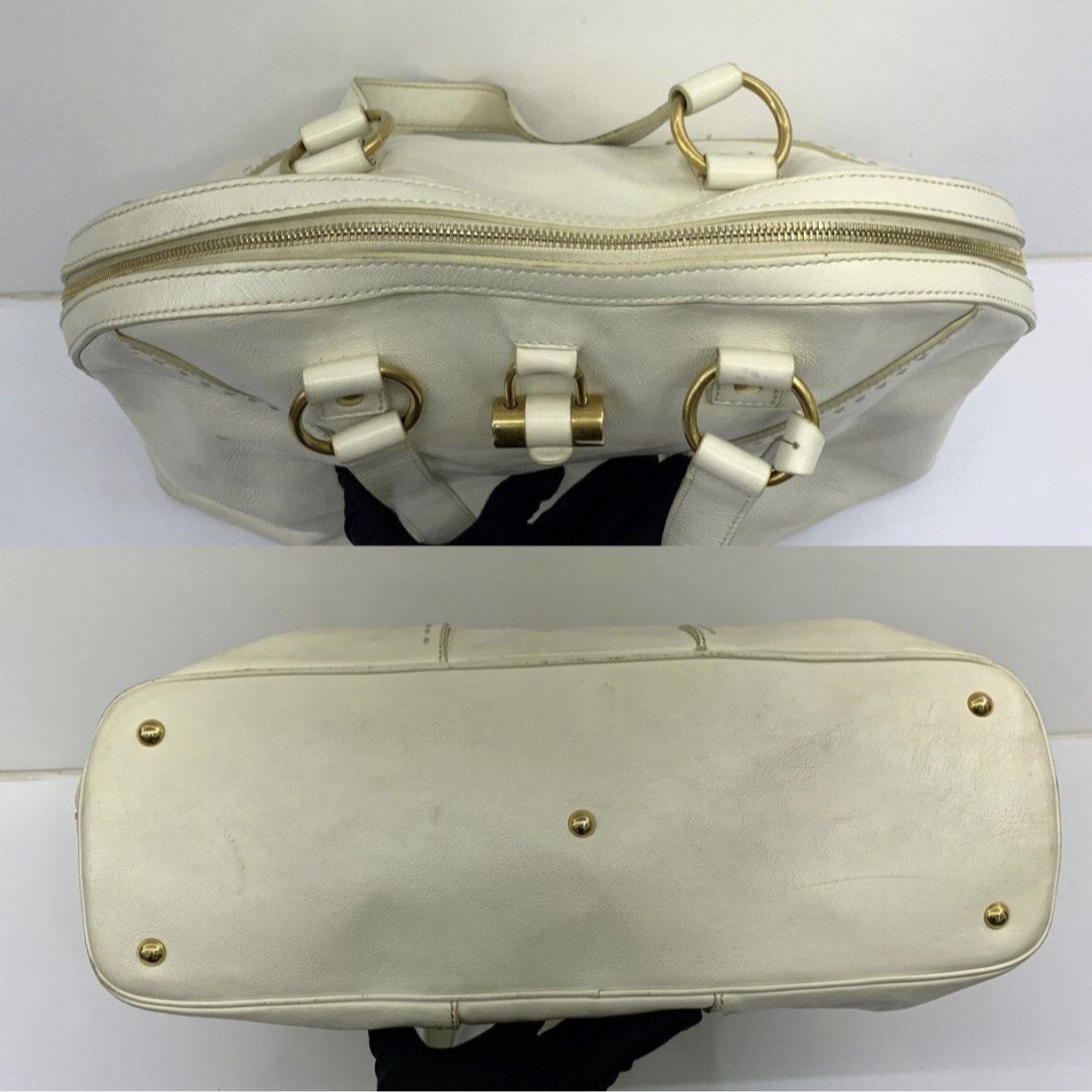 Yves Saint Laurent YSL rive gauche Muse Iconic Bag Large White Leather Size ONE SIZE - 6 Thumbnail