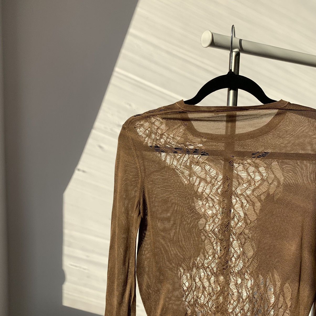 Gucci 2000’s Gucci By Tom Ford Silk Mesh Sweater / Pullover Size M / US 6-8 / IT 42-44 - 7 Thumbnail