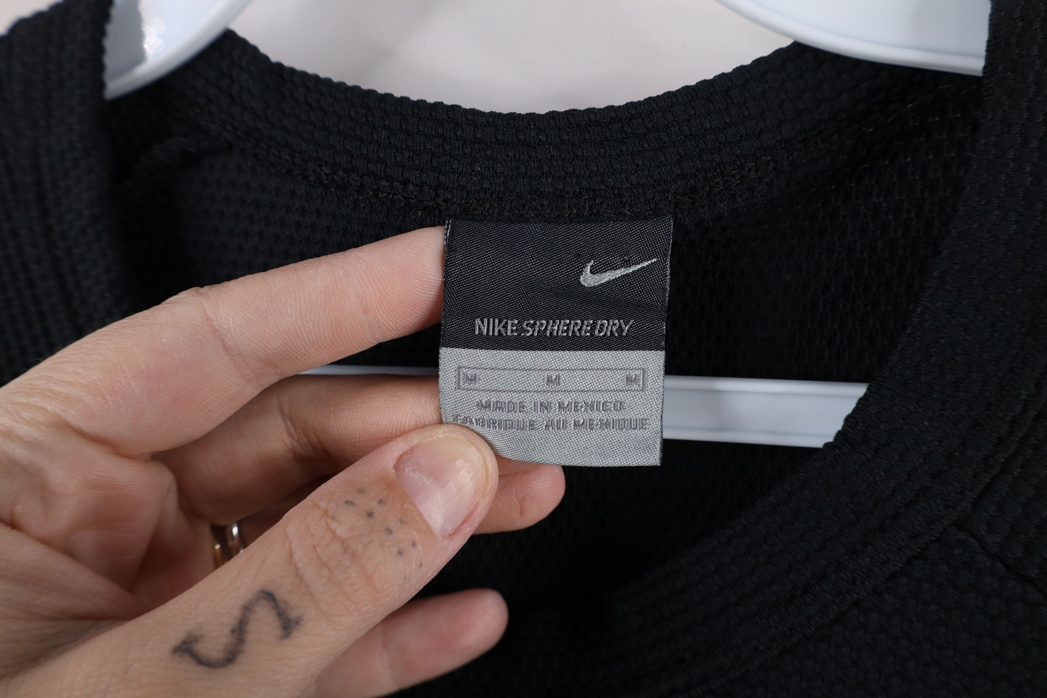 Nike × Vintage Vintage Nike Sphere Dry Scott Mini Swoosh Knit T-Shirt Size US M / EU 48-50 / 2 - 8 Thumbnail