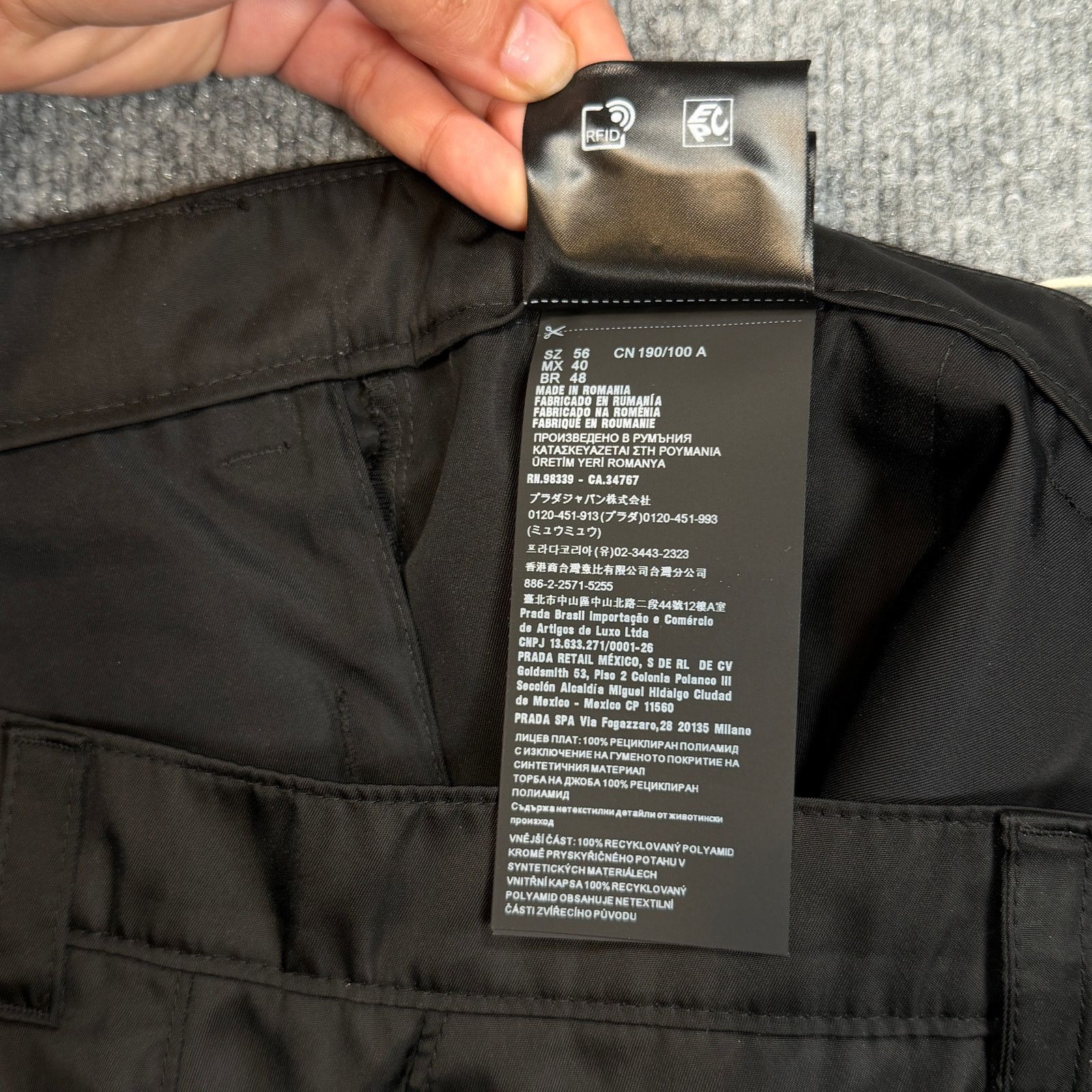 Prada Prada Black Re-Nylon Cargo Trousers Size US 40 / EU 56 - 6 Thumbnail