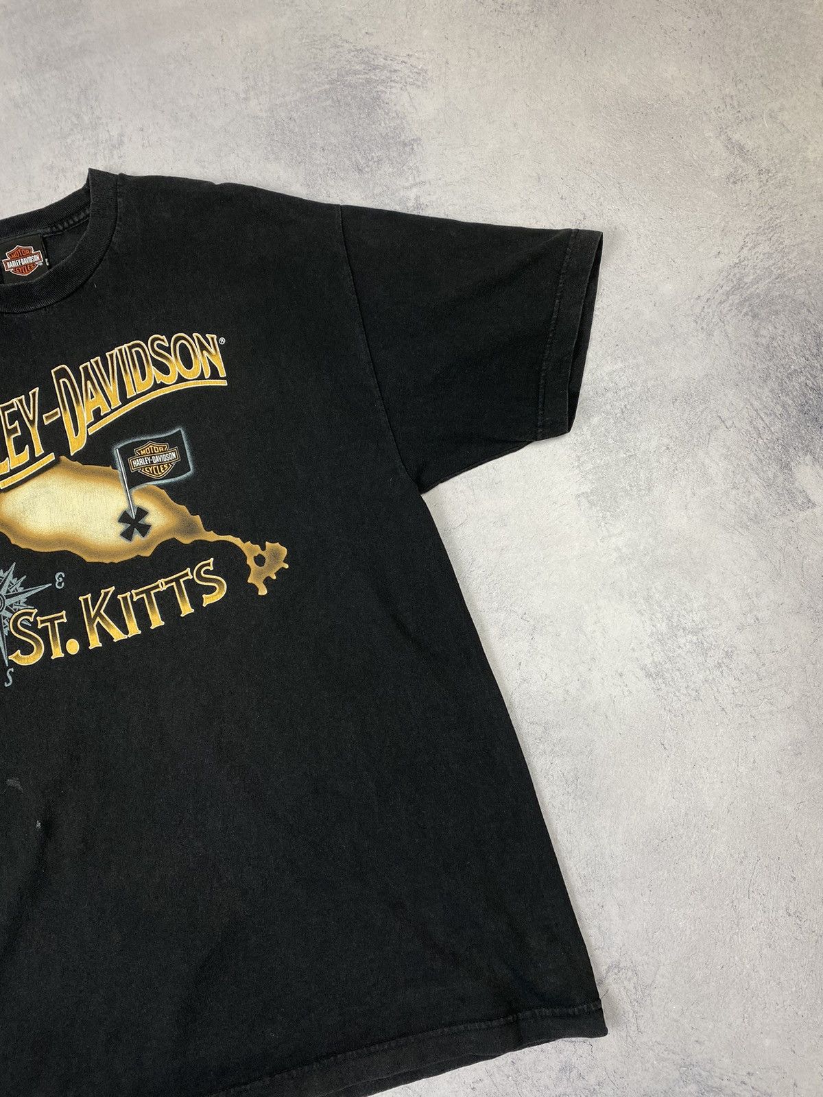 Harley Davidson × Vintage Vintage Harley Davidson Motorcycles St Kitts Graphic Tee Size US XL / EU 56 / 4 - 4 Thumbnail