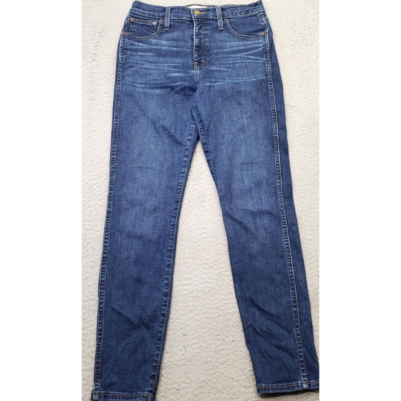 Madewell Madewell Skinny Jeans Womens Blue Denim High Rise Hayes Wash Jeans 28 Inseam 28 5-Pocket Denim Cotton Regular Mens? Womens Size 28" / US 6 / IT 42 - 2 Thumbnail