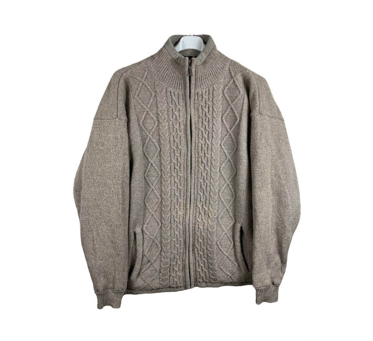image of Aran Isles Knitwear x Carraig Donn Vintage Carraigdonn Cable Knit Wool Jacket Sweater Cardigan in B