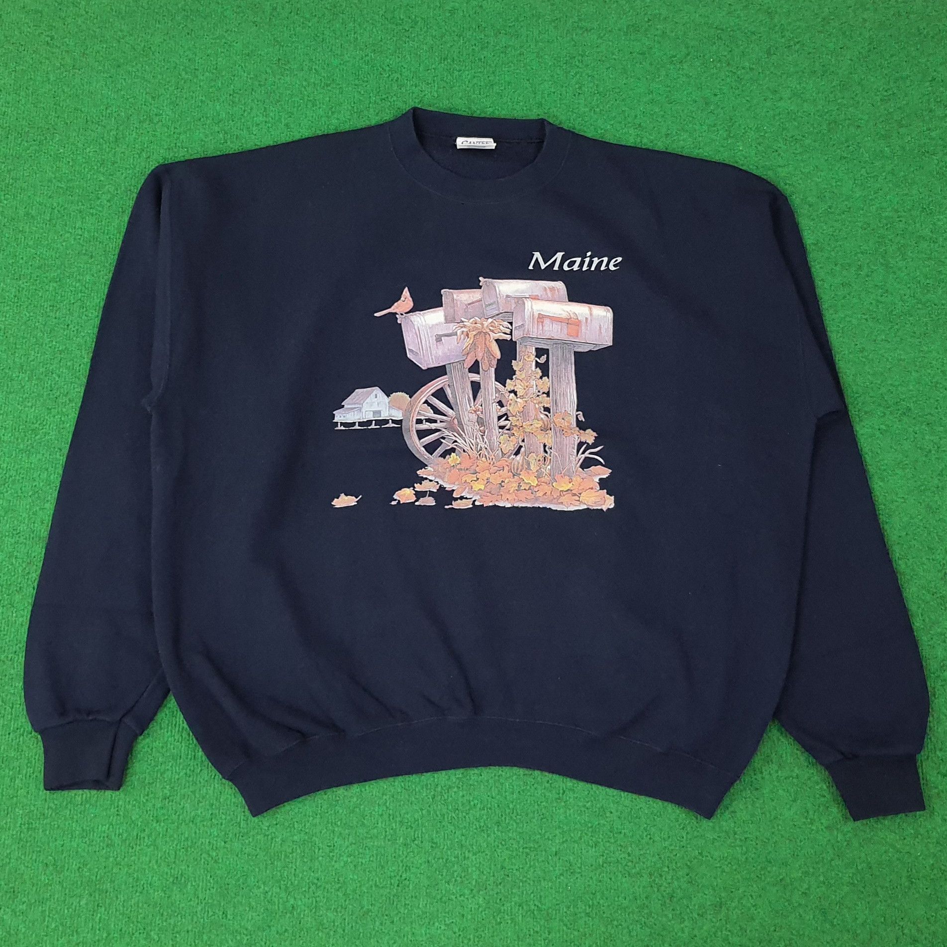 Vintage Vintage US MAINE Art United States Sweatshirt C225N21 Size US XXL / EU 58 / 5 - 1 Thumbnail