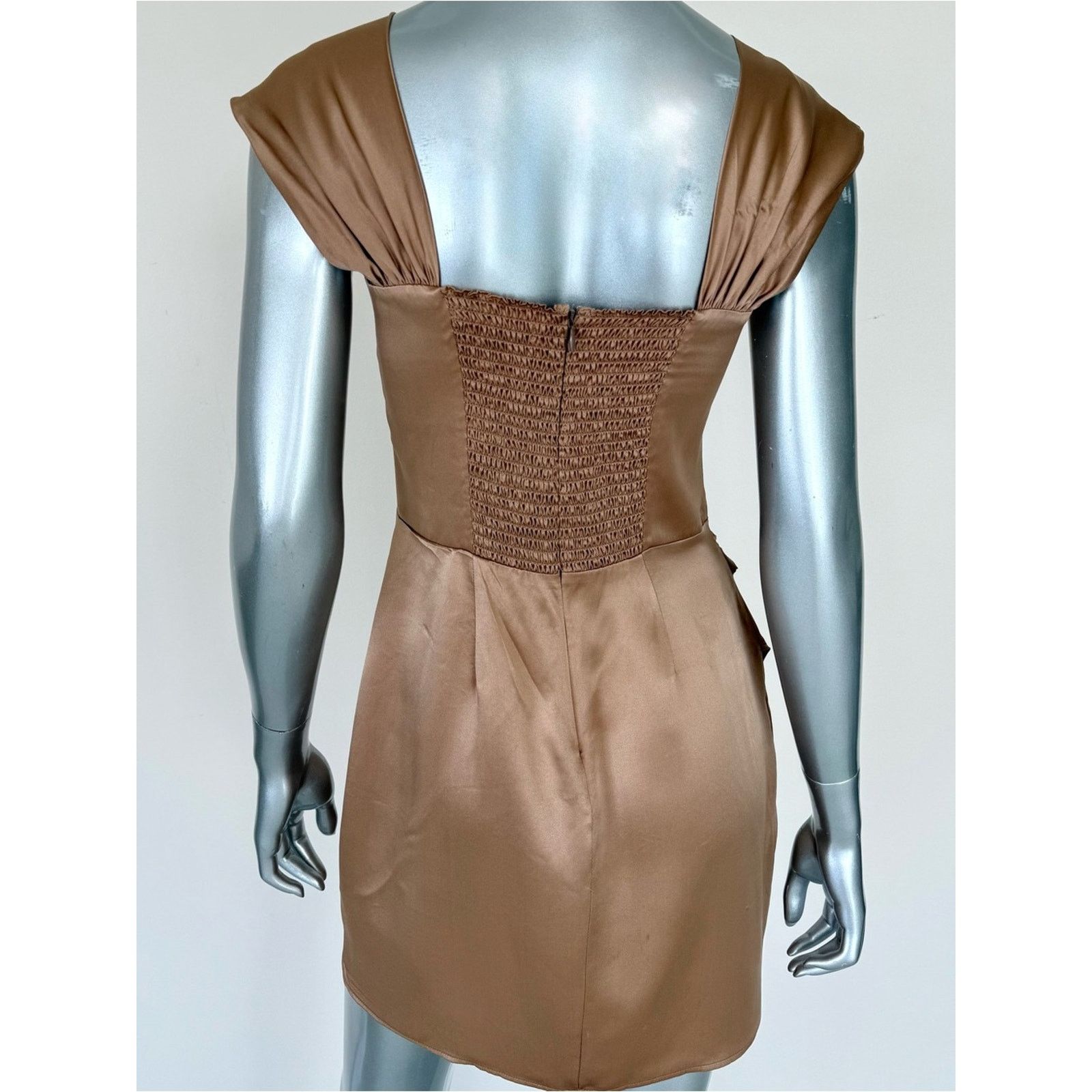 Reformation NEW!!! Reformation mini gold silk dress size 6 US Size M / US 6-8 / IT 42-44 - 6 Thumbnail