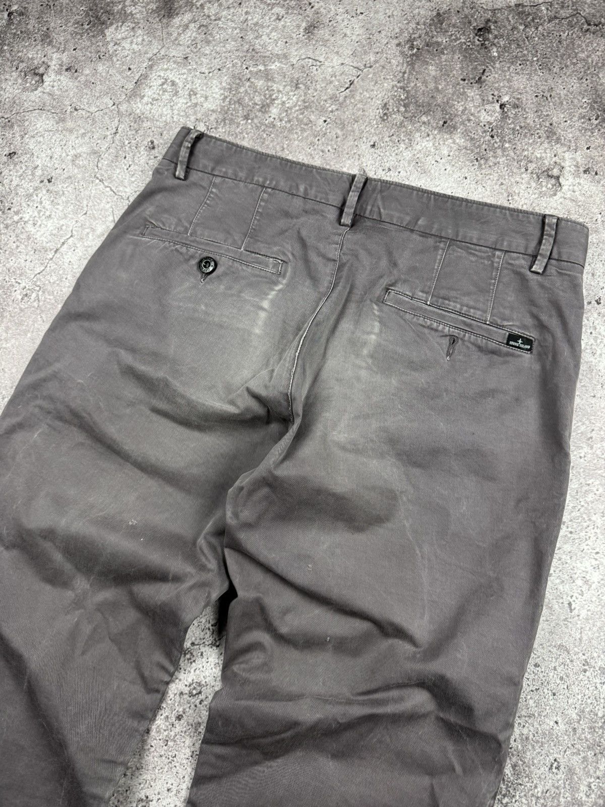 Stone Island Vintage Stone Island Faded Garment Dyed Pants Chinos Distres Size US 33 - 2 Thumbnail