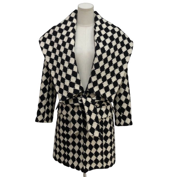Balmain Balmain Checkered Wool Coat Size 36 Size XS / US 0-2 / IT 36-38 - 1 Thumbnail