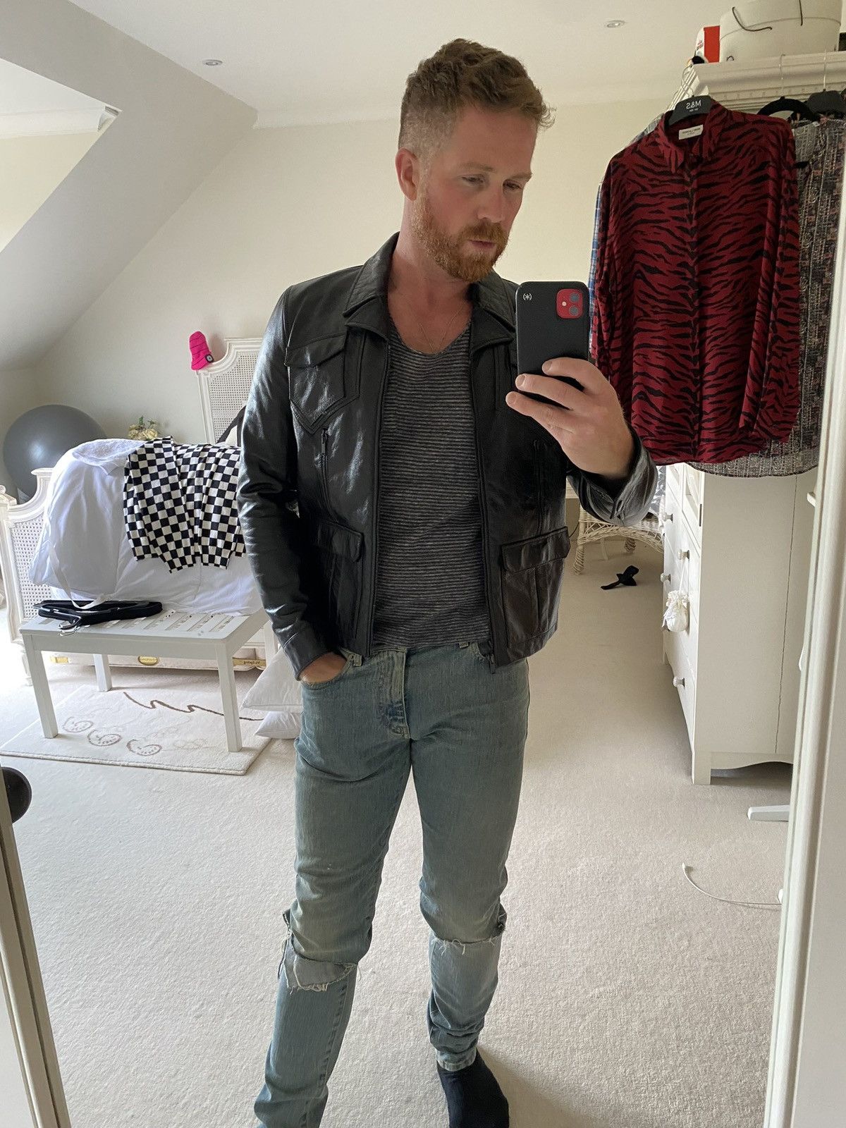 Saint Laurent Paris Saint Laurent Lenny Kravitz leather jacket iconic grail 50 Size US M / EU 48-50 / 2 - 18 Thumbnail