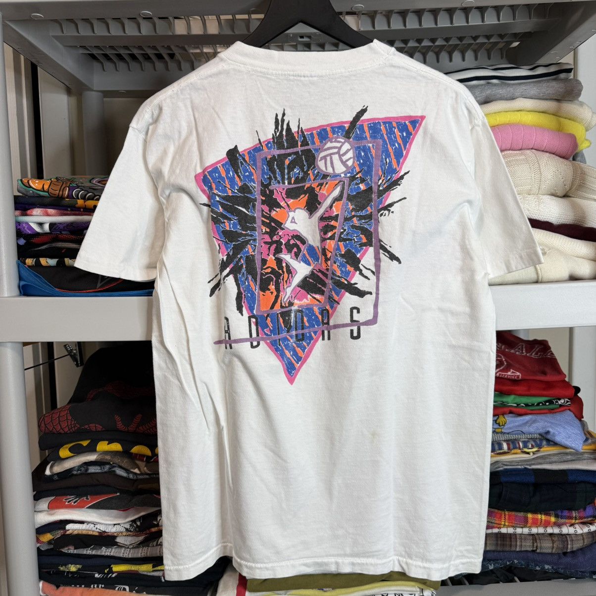 Adidas × Vintage VINTAGE ADIDAS T-SHIRT 1990's SINGLE STITCH VOLLEYBALL USA Size US M / EU 48-50 / 2 - 2 Thumbnail
