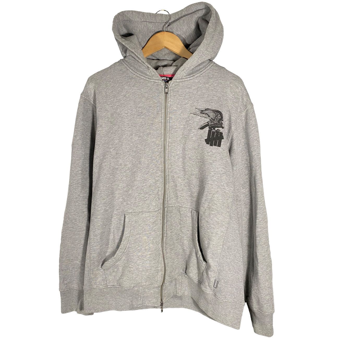 Undefeated Undefeated 5 Strikes Full Zip Gray Hoodie Size XL Size US XL / EU 56 / 4 - 1 Thumbnail