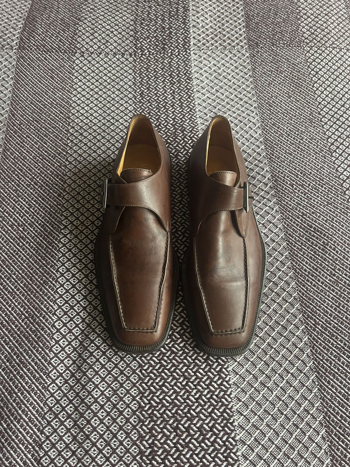 Vintage Vintage Brown 70s Mens Maestro Shoes Solid Style Size 42 Size US 9 / EU 42 - 1 Thumbnail