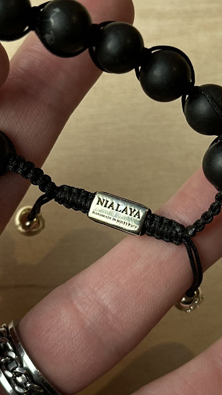 Nialaya Nialaya Bracelet – Sterling Silver 925, Black Lava Stone Size ONE SIZE - 8 Thumbnail
