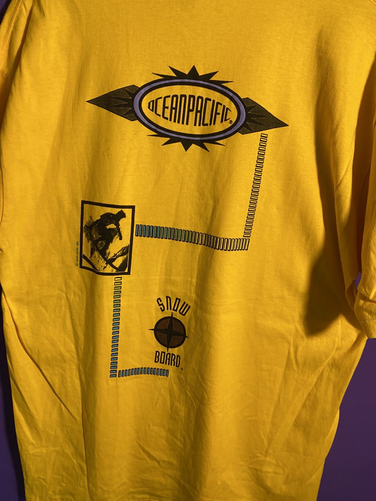 Ocean Pacific × Vintage Vintage 90s Ocean pacific snow board t-shirt Size US XL / EU 56 / 4 - 3 Thumbnail