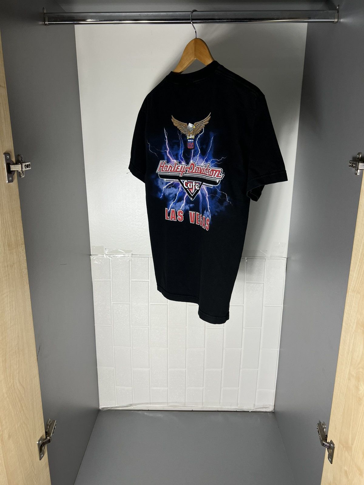 Harley Davidson VINTAGE HARLEY DAVIDSON MOTORCYCLE DOUBLE PRINTED Y2K 90s Size US S / EU 44-46 / 1 - 9 Thumbnail