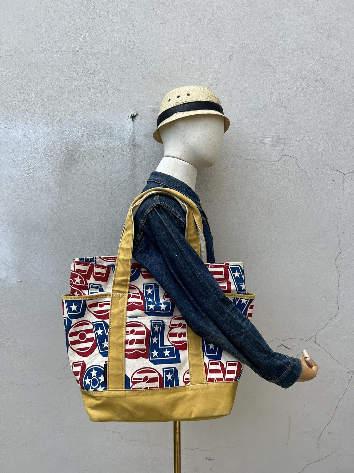 Vintage Hysteric Glamour Duck Cotton Psychedelic Tote Bag