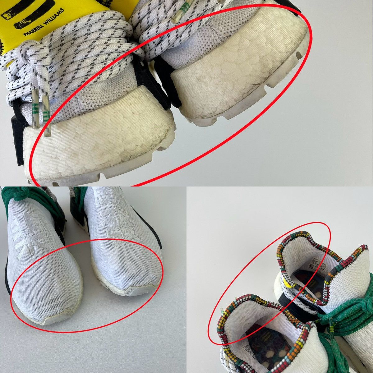 Adidas × Human Made Adidas NMD Human Race Pharrell Inspiration Pack White EE7583 Size US 10.5 / EU 43-44 - 11 Thumbnail
