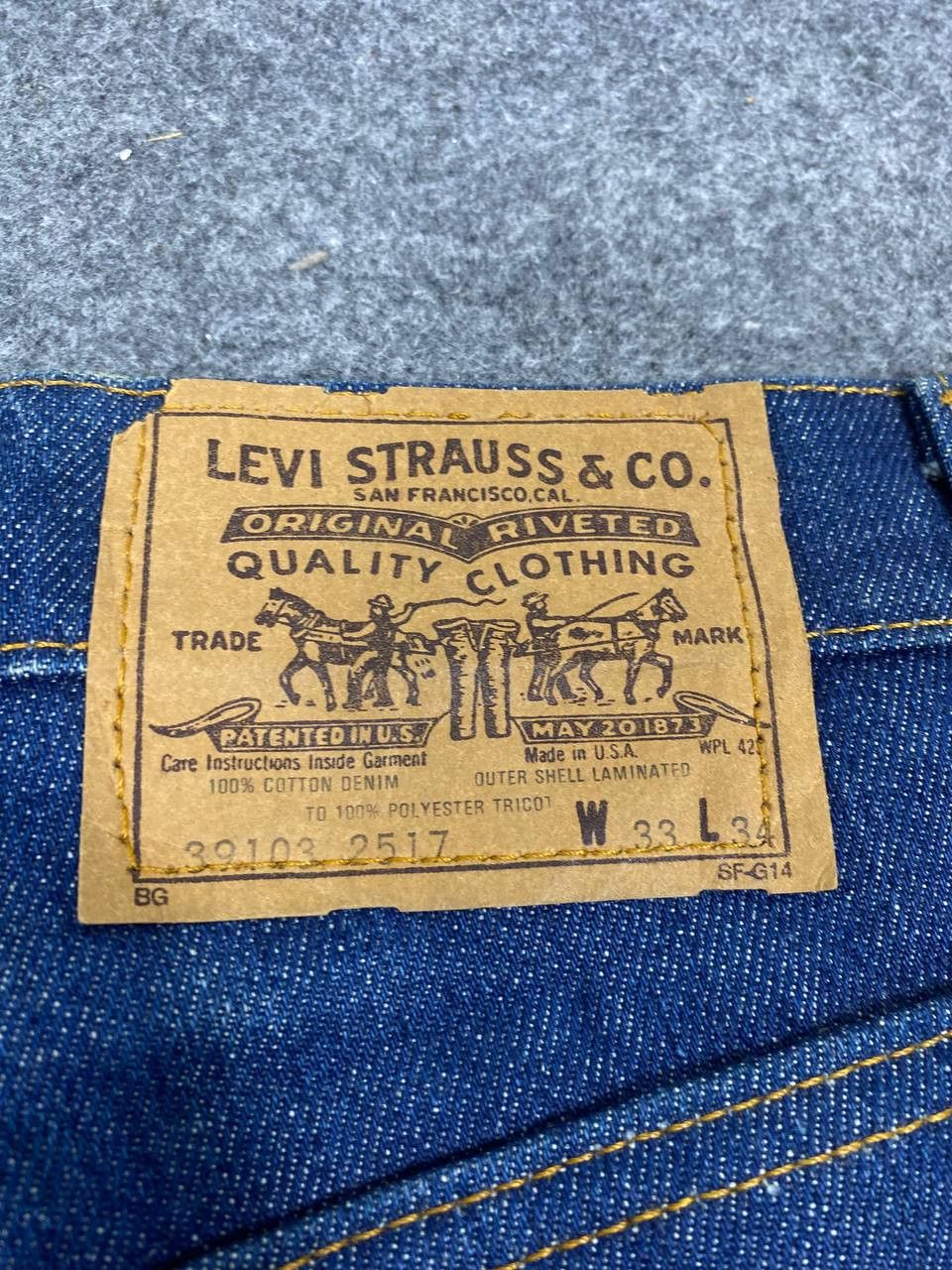 Levi's vintage levis 517 orange tab bootcut denim red velvet lining Size US 34 / EU 50 - 5 Thumbnail