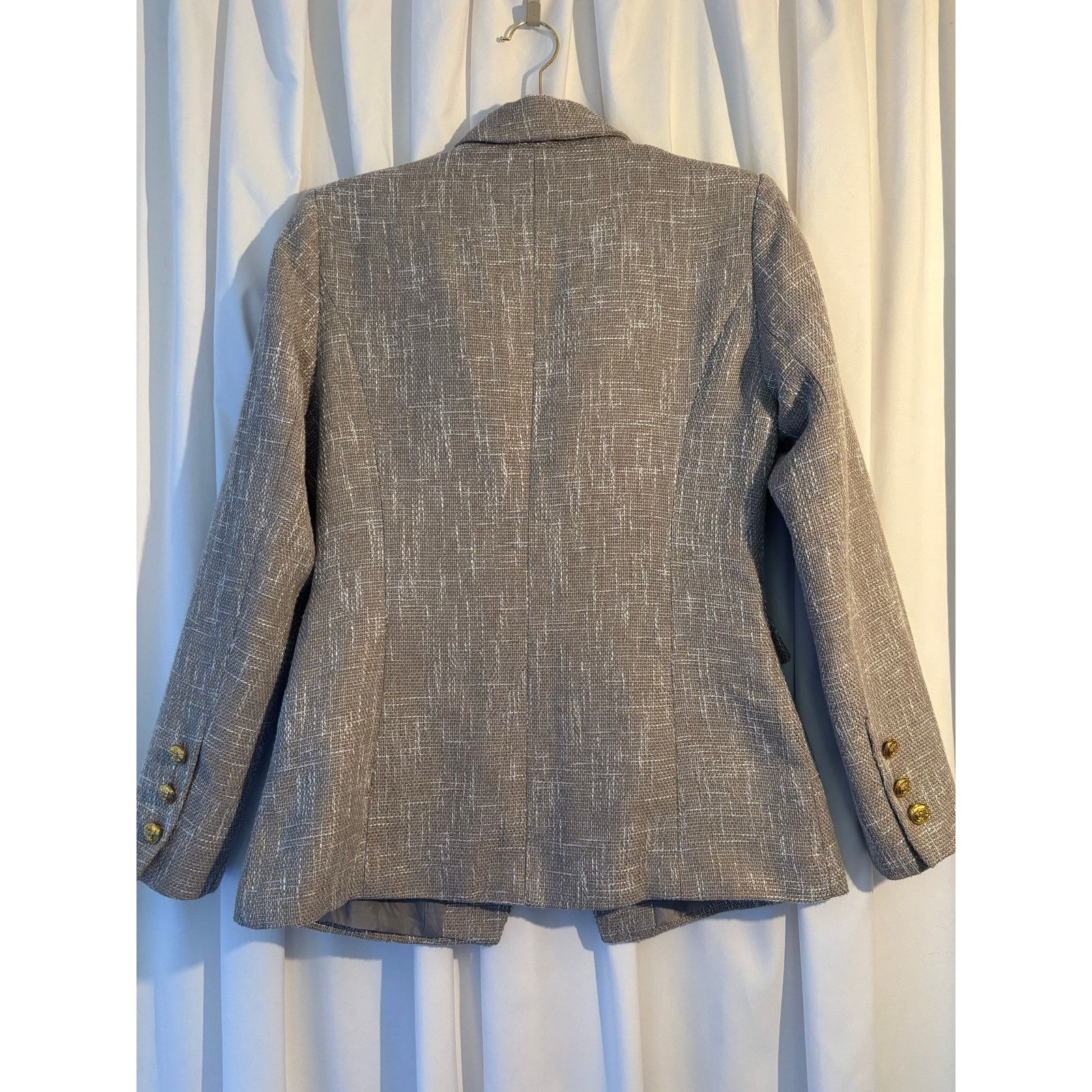 The Unbranded Brand Tweed Double-Breasted Blazer - Size Medium Size M / US 6-8 / IT 42-44 - 5 Thumbnail