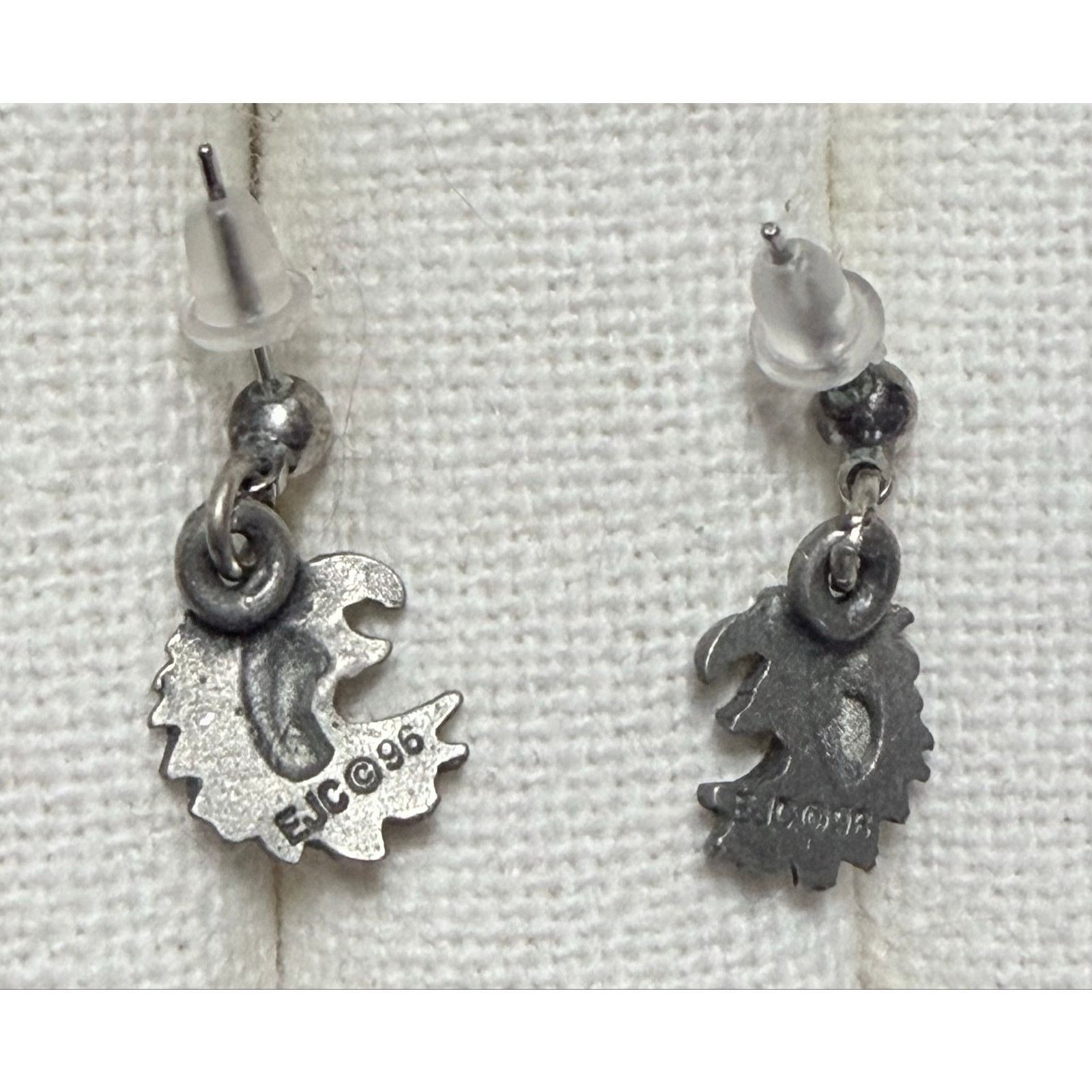 Vintage Signed Vintage EJC 1996 Eagle Pewter Post Dangle Earrings Size ONE SIZE - 5 Thumbnail