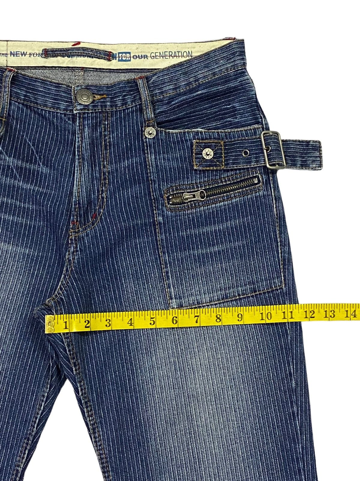 PPFM PPFM 20Th Anniversary Stripes Bondage Pant Flare Jeans Size US 32 / EU 48 - 8 Thumbnail