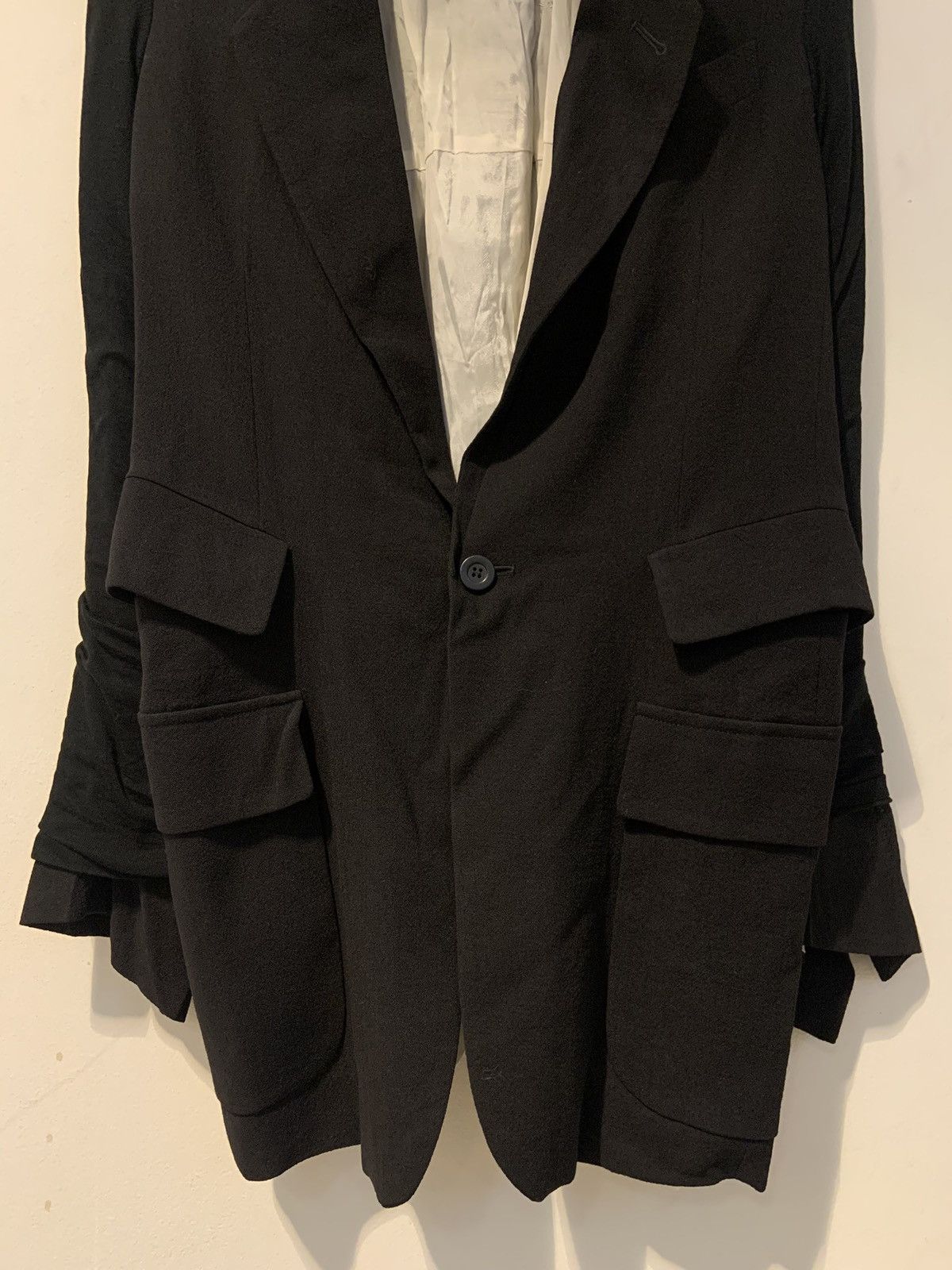 Rick Owens Rick Owens Wool Blazer with T-shirt Back Detail Size US S / EU 44-46 / 1 - 2 Thumbnail