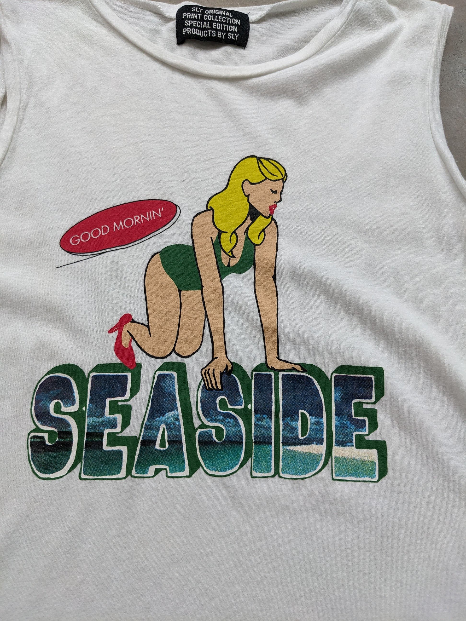Japanese Brand × Vintage Vintage Tank Top Seaside Sexy Women Print Size XS / US 0-2 / IT 36-38 - 3 Thumbnail