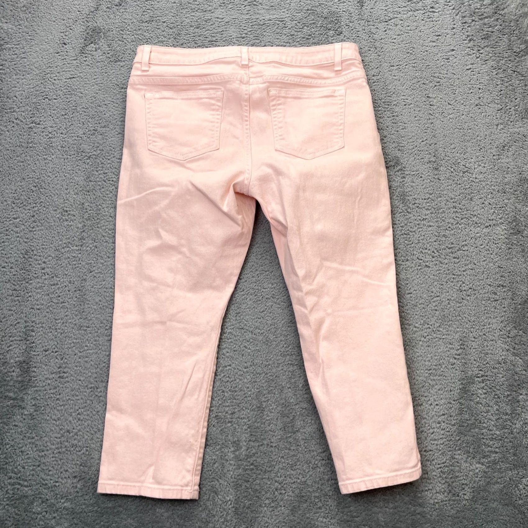 Michael Kors Michael Kors Jeans Womens Pink Izzy Cropped Skinny Leg Denim Cotton Stretch 12 Size 24" / US 00 / IT 34 - 2 Thumbnail