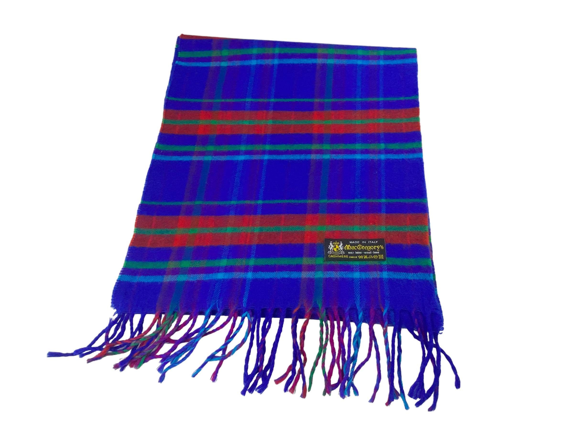 Designer × Vintage Mac Gregory's Pure Lambswool checkered Vintage Scarf Size ONE SIZE - 4 Thumbnail