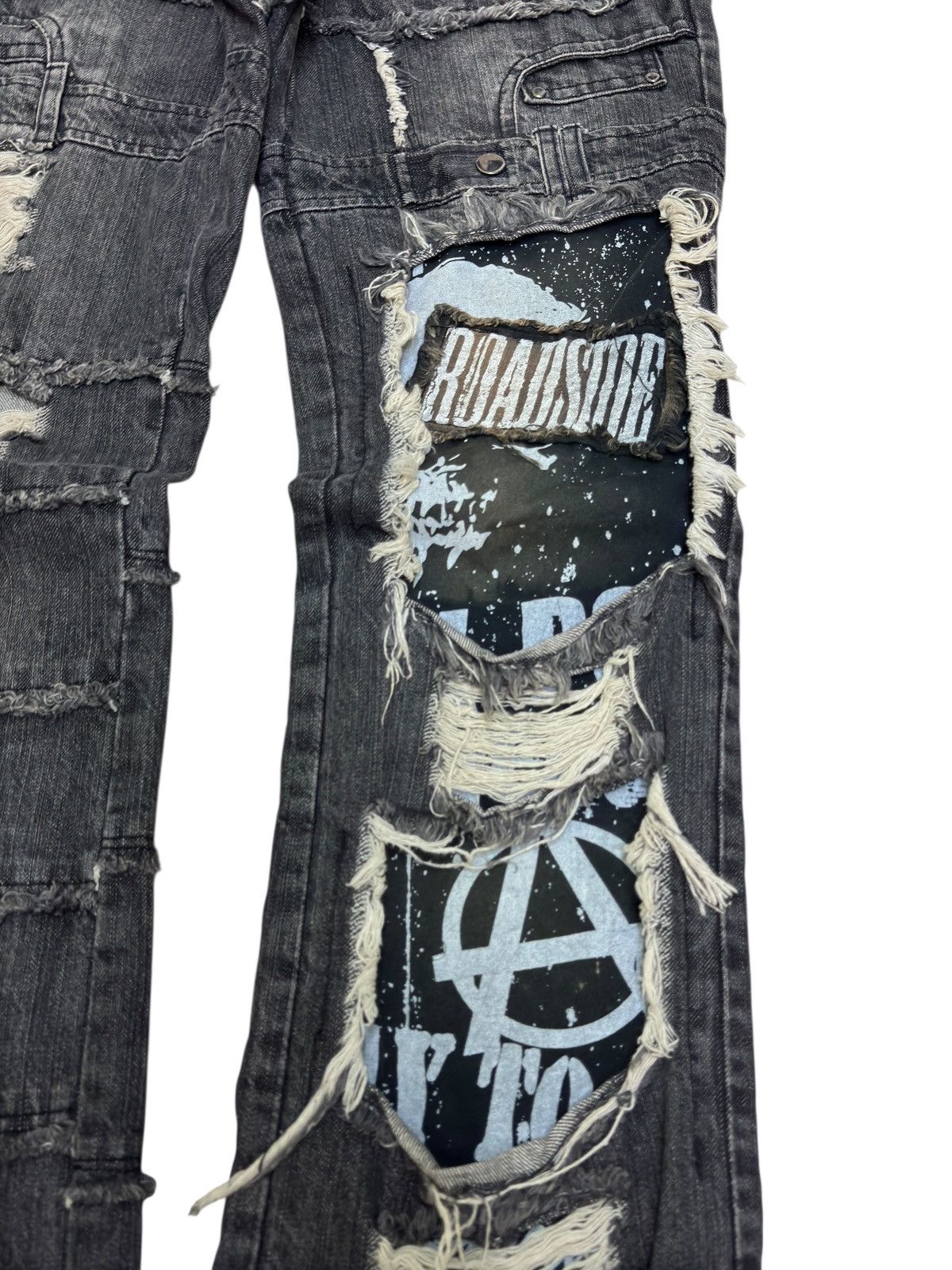 Hysteric Glamour Sex Pot Revenge Heavy Distressed Jeans – Harajuku Punk Style Size US 29 - 6 Thumbnail