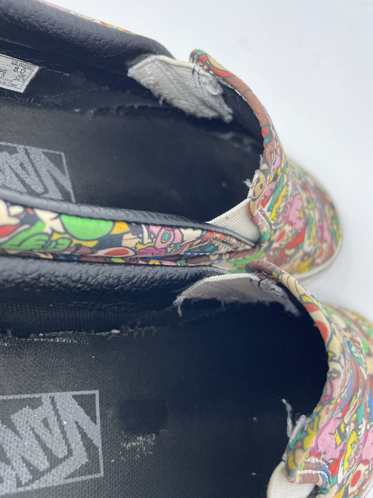 Nintendo × Vans Vans x Nintendo Super Mario Bros GAME OVER Mens 6.5 Slip on Size US 6.5 / EU 39-40 - 5 Thumbnail