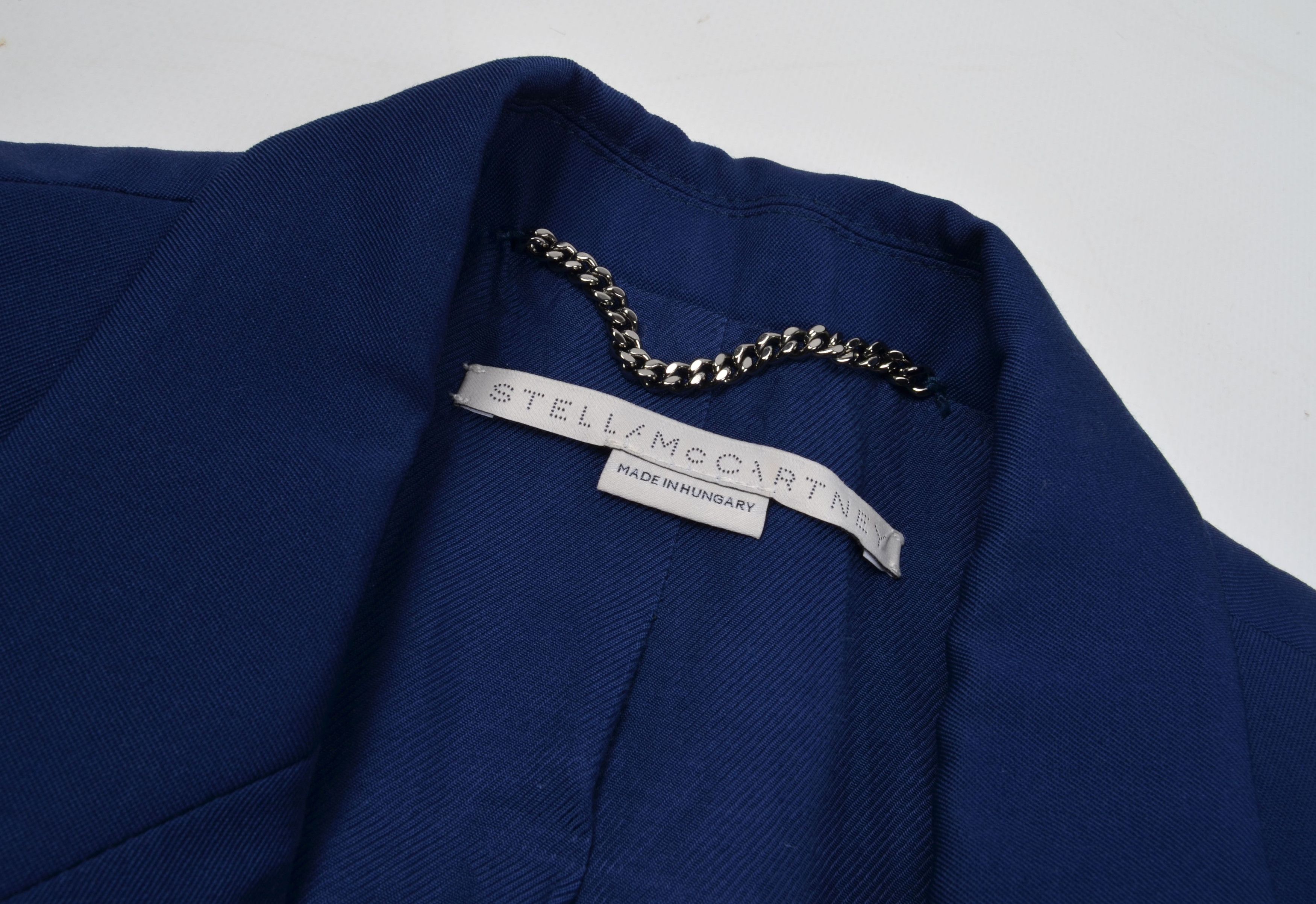 Stella McCartney Stella McCartney Deconstructive Tailored Navy Wool Blazer Size M / US 6-8 / IT 42-44 - 5 Thumbnail