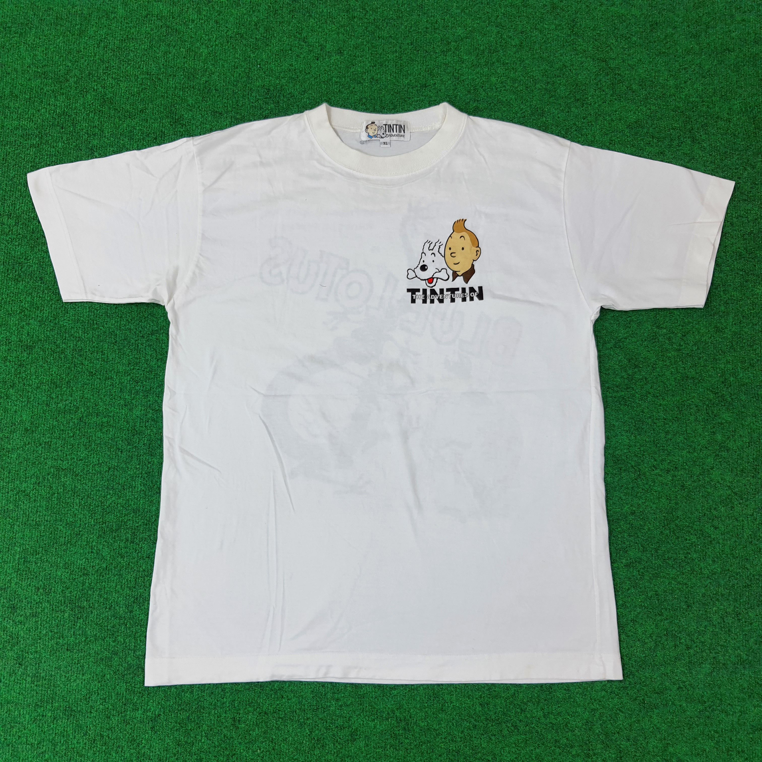 Vintage Vintage Adventure of Tintin The Blue Lotus Tshirt C259N5 Size US L / EU 52-54 / 3 - 3 Thumbnail