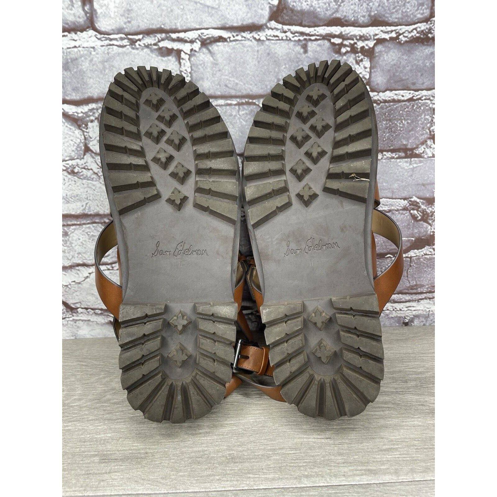 Sam Edelman Sam Edelman Eleanora Brown Leather Lug Sole Strap Sandals Wo Size US 11 / IT 41 - 12 Thumbnail